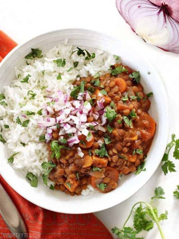 Slow Cooker Spicy Coconut Curry Lentils