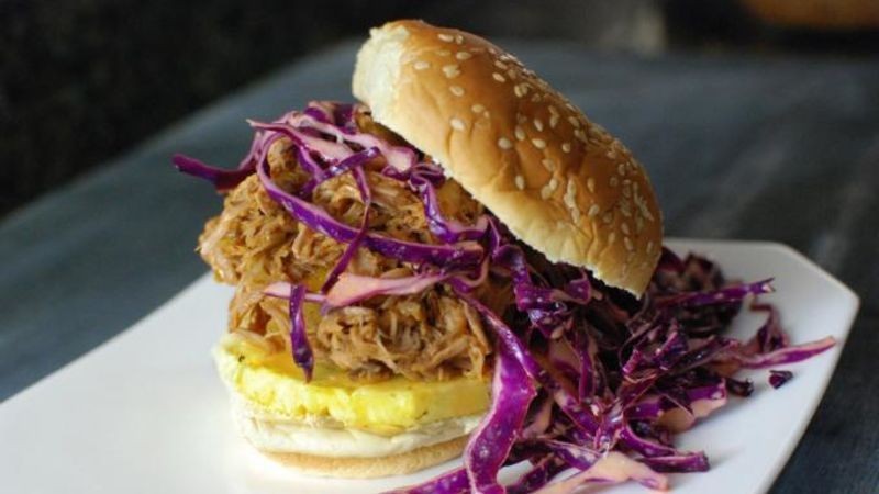 Slow Cooker Spicy Pineapple Pulled Pork