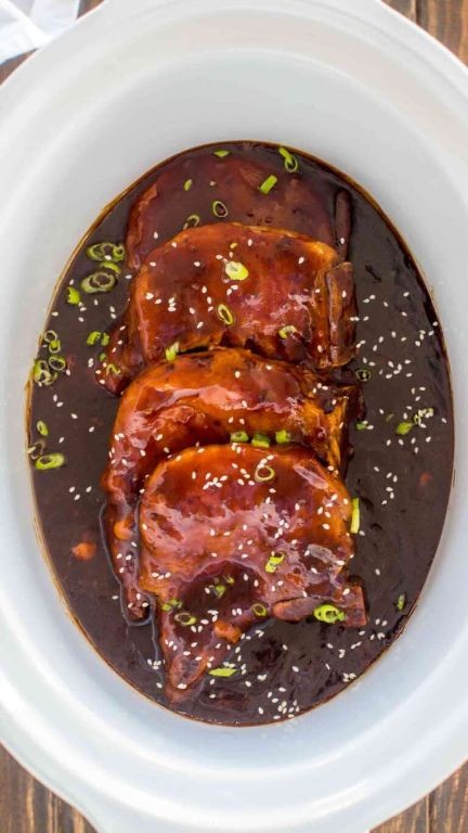 Slow Cooker Teriyaki Pork Steaks