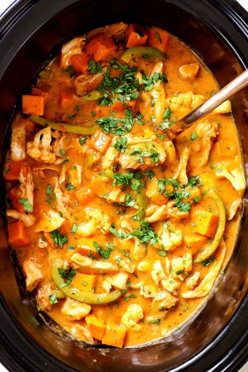 Slow Cooker Thai Coconut Curry Chicken