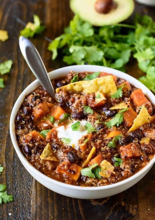 Slow Cooker Turkey and Sweet Potato Chili