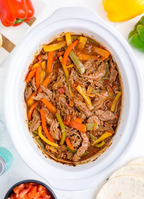 Slow-Cooker Beef Steak Fajitas for a Crowd