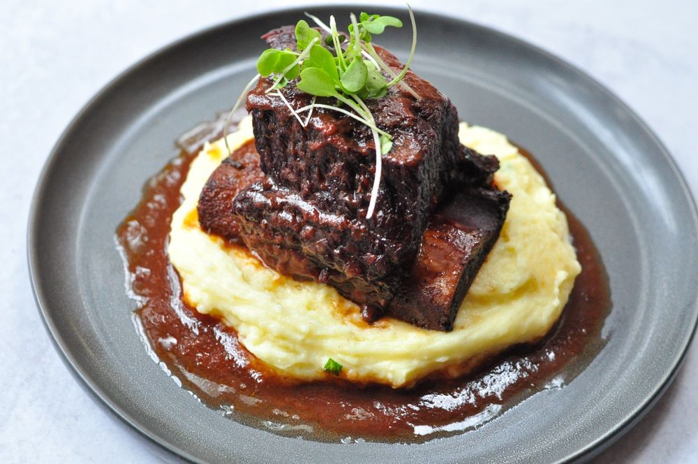 Smoked Beef Short Ribs with Red Wine Glaze