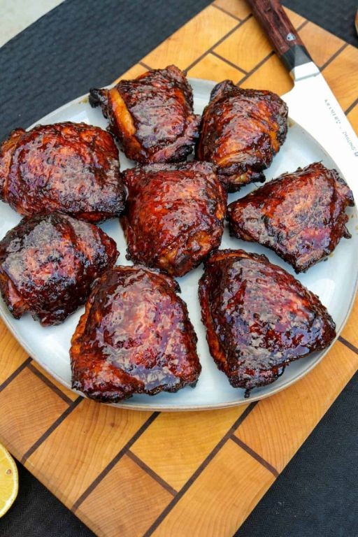 Smoked Chicken Thighs with Spicy Rub