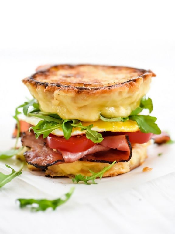 Smoked Gouda and Sausage Sandwich with Arugula