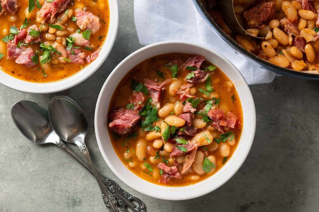 Smoked Ham Shank and White Bean Soup