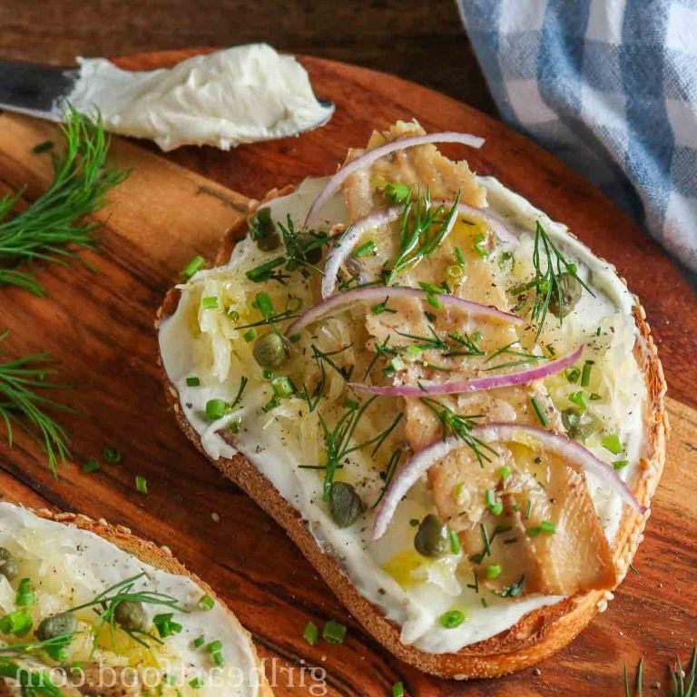 Smoked Herring on Toast with Pickled Onions