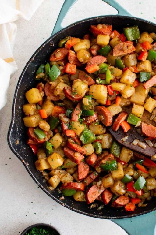 Smoked Link Sausage and Potato Hash