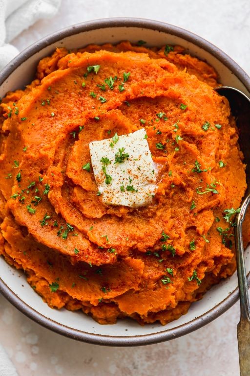 Smoked Paprika Smashed Sweet Potatoes