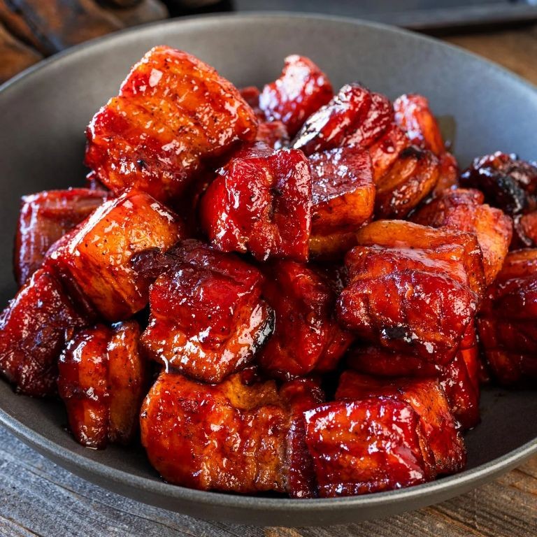 Smoked Pork Belly Burnt Ends