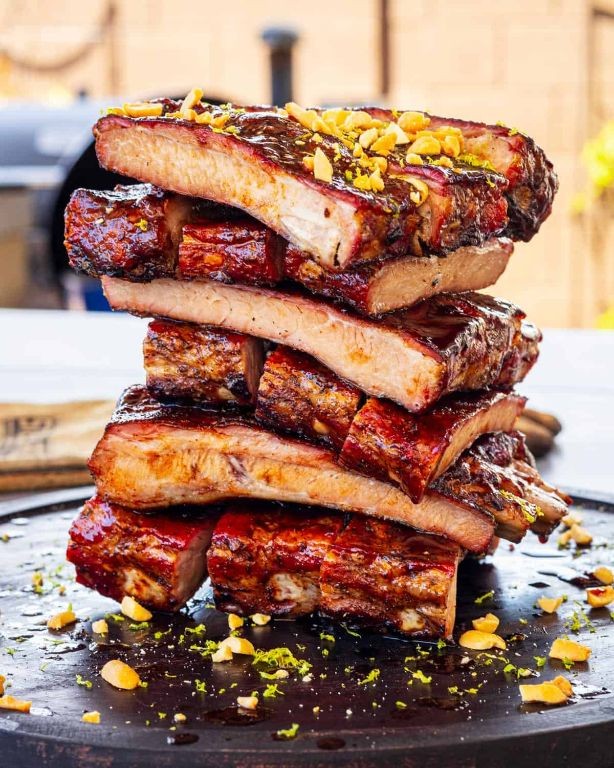 Smoked Ribs with Cherry Cola Glaze