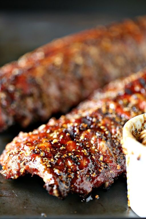 Smoked Ribs with Honey Garlic Sauce