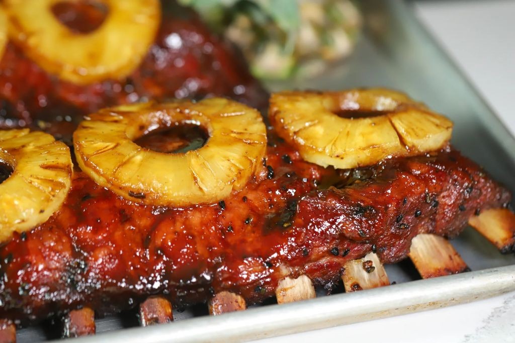 Smoked Ribs with Pineapple Teriyaki Glaze