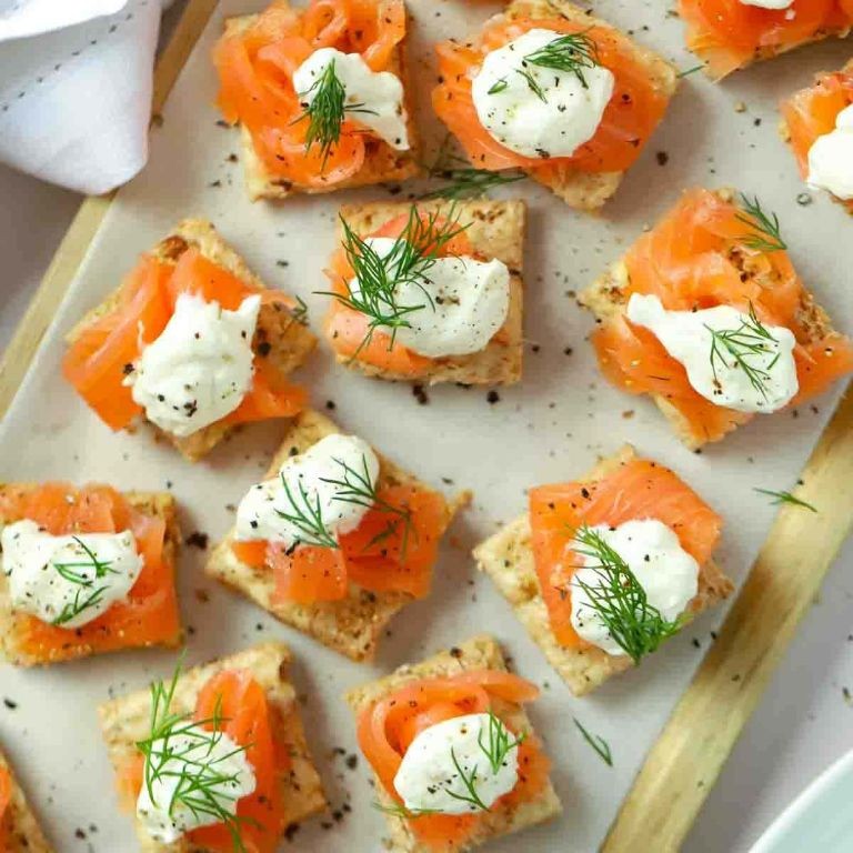 Smoked Salmon Canapés with Dill and Crème Fraîche