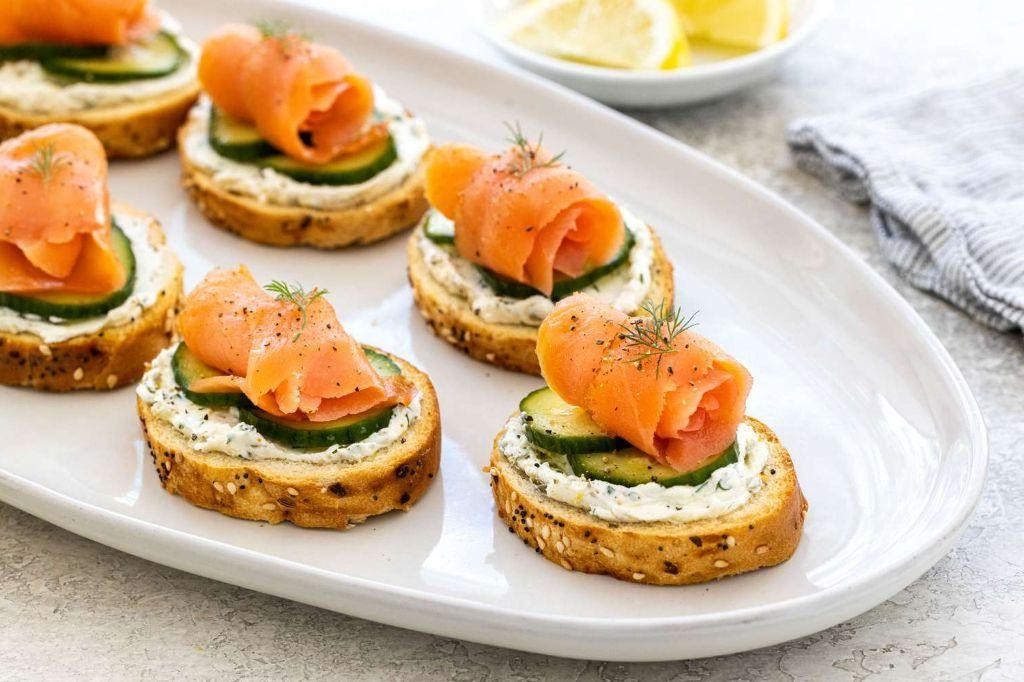 Smoked Salmon and Cream Cheese Bruschetta