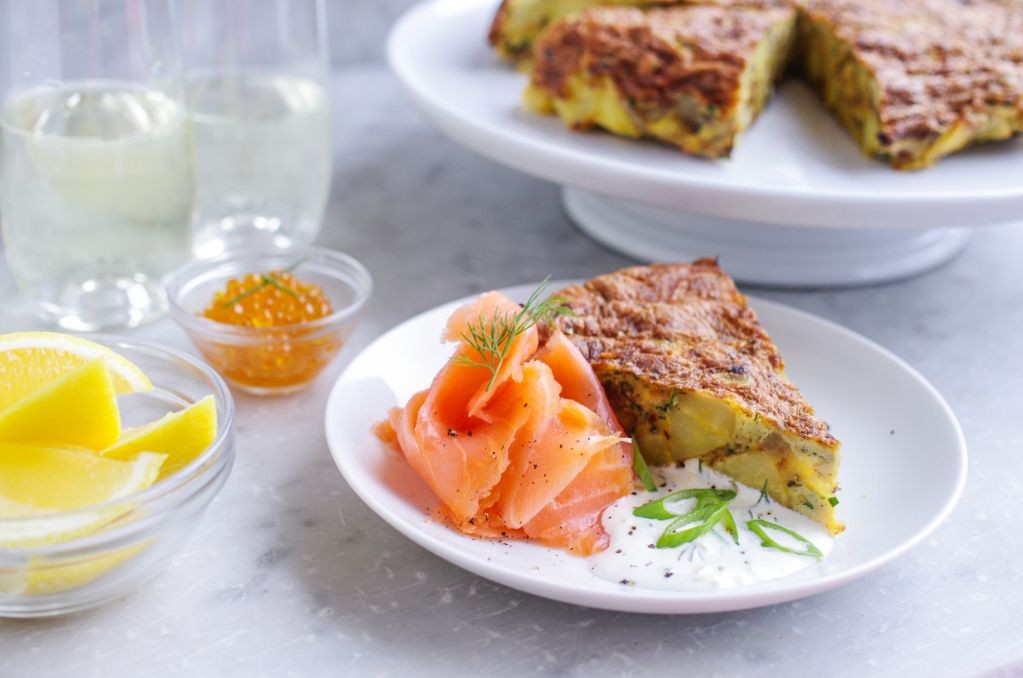 Smoked Salmon and Dill Spanish Tortilla