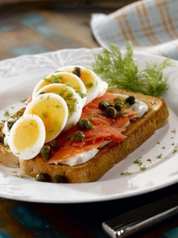 Smoked Salmon and Soft-Boiled Egg Sandwich