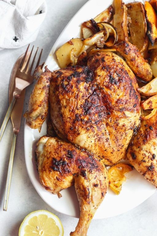 Smoked Spatchcock Chicken with Cajun Seasoning