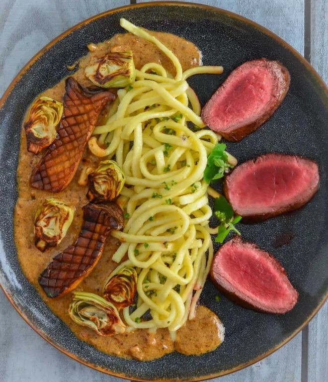 Smoked Venison Steak with Bourbon Glaze