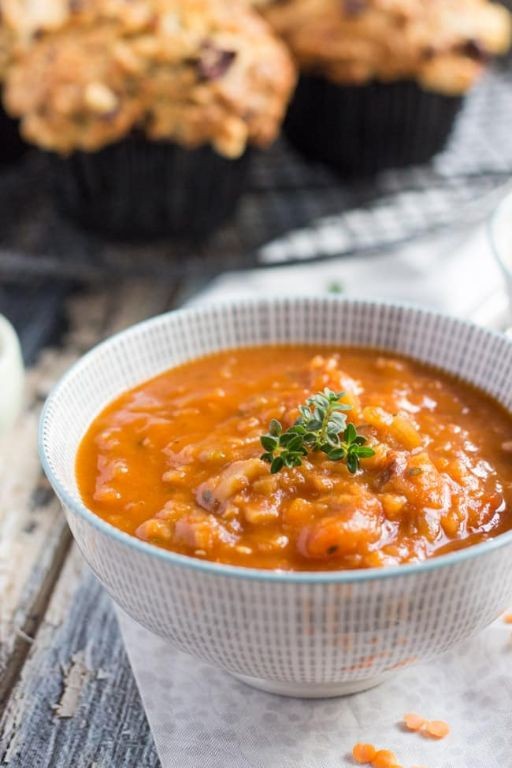 Smoky Bacon and Lentil Slow Cooker Soup