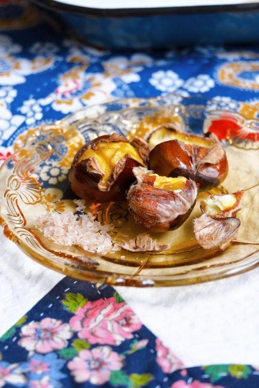 Smoky Roasted Chestnuts with Sea Salt
