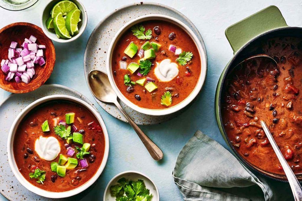 Smoky habanero black bean soup