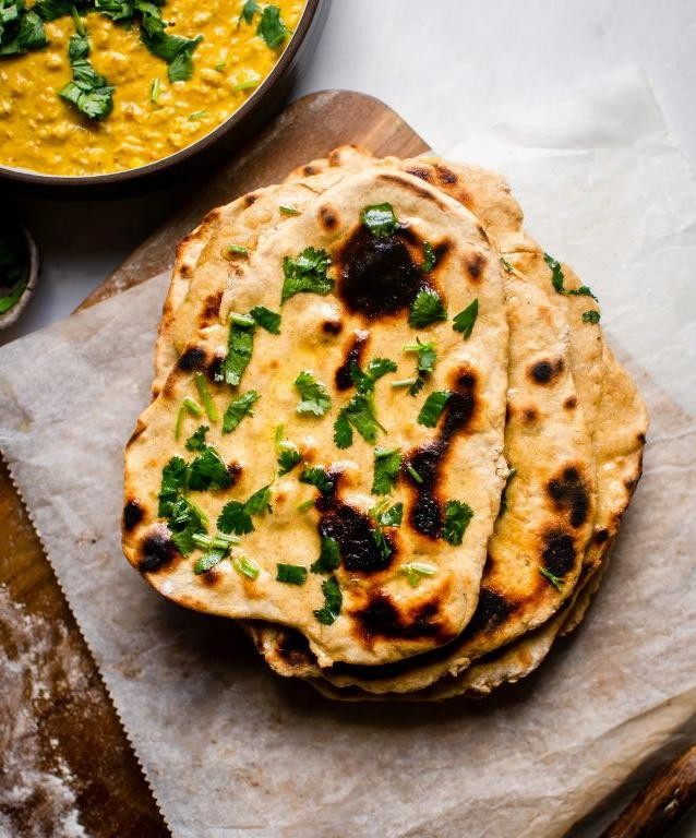 Soft Whole Wheat Vegan Flatbread