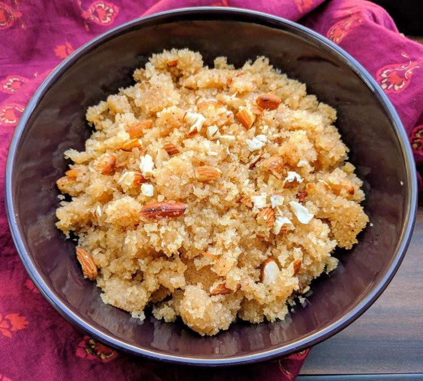 Sooji Ka Halwa with Dry Fruits and Nuts