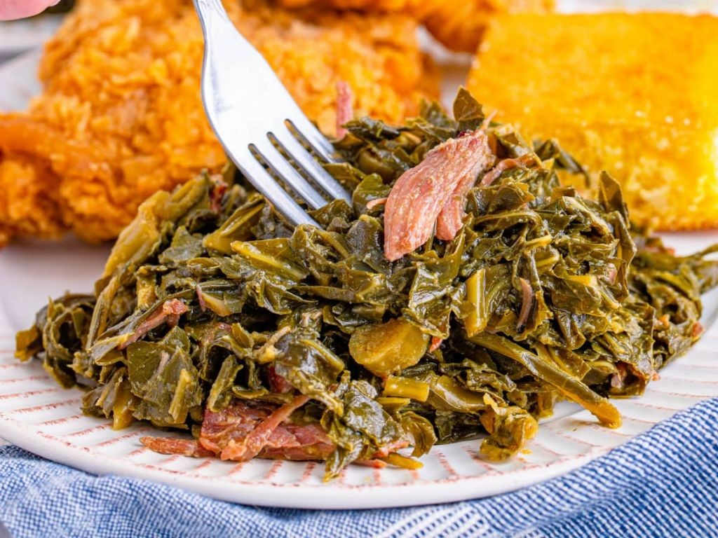 Southern-Style Smoked Ham Shank Collard Greens