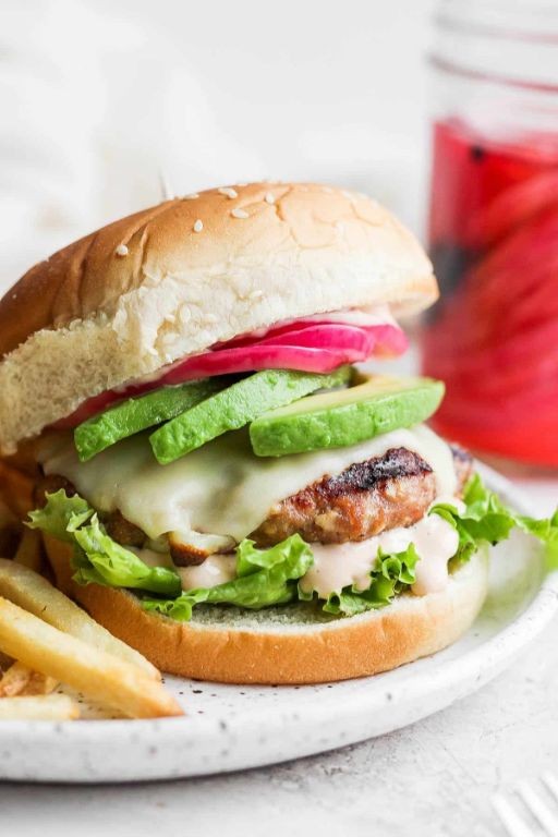 Southwest Avocado Turkey Burgers