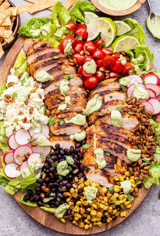 Southwest Chicken Salad with Avocado Dressing