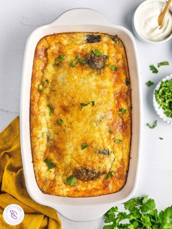 Southwest Chili Relleno Casserole with Avocado