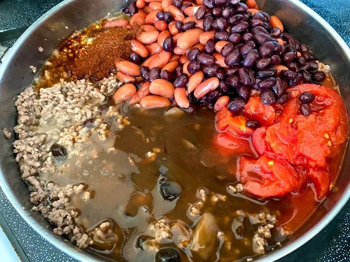 Southwest Hamburger Skillet with Black Beans
