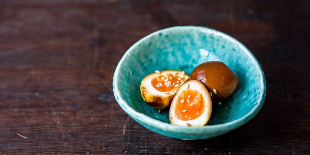 Soy Sauce and Ginger Pickled Quail Eggs