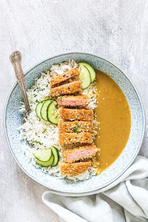 Spam Katsu Curry with Japanese Rice