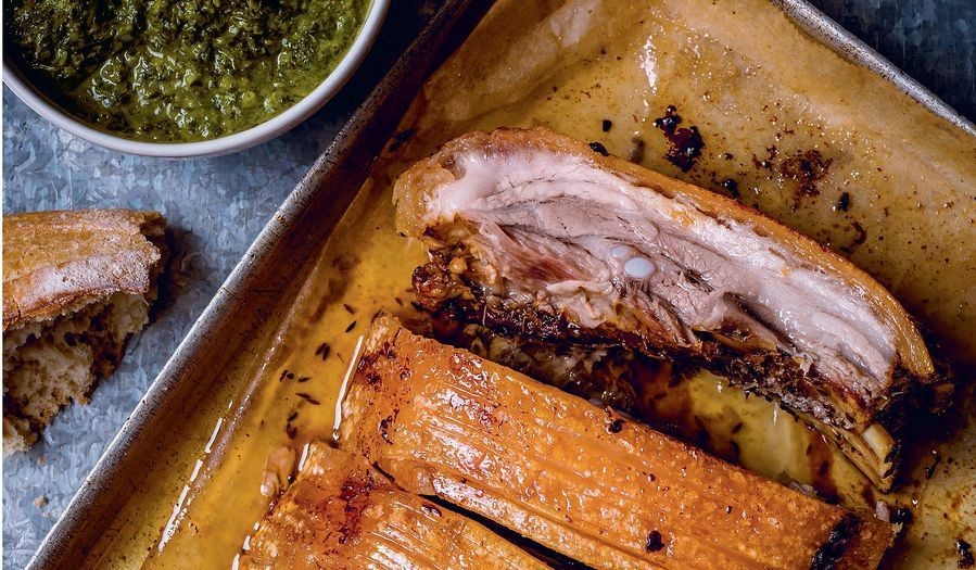 Spanish Crispy Pork Belly with Mojo Sauce