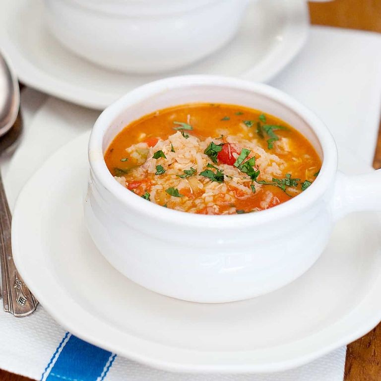 Spanish Rice Soup with Tomatoes