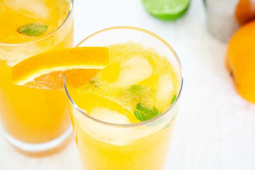 Sparkling Orange Monin Mojito Mocktail