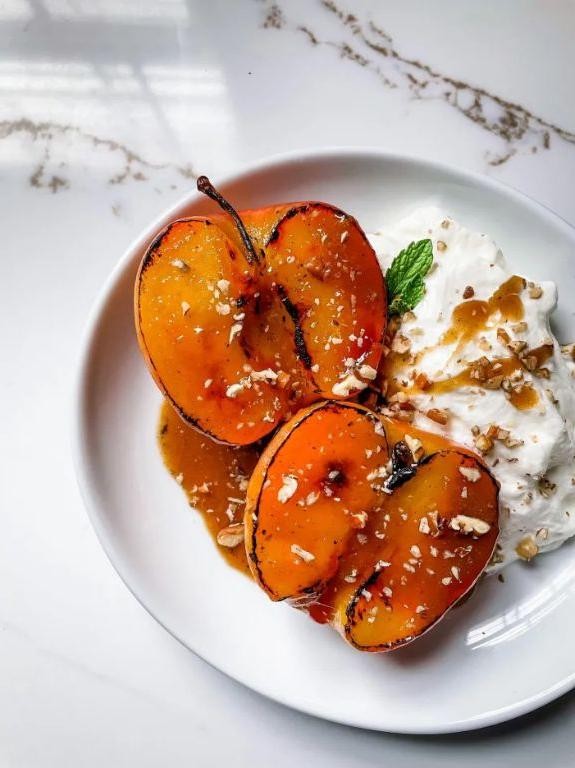 Spiced Apple Torrejas with Cider Reduction