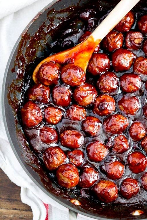 Spiced Cranberry BBQ Meatballs