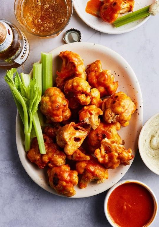 Spicy Air Fryer Buffalo Cauliflower Bites