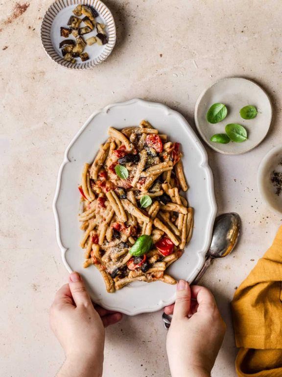Spicy Arrabbiata Casarecce with Fresh Basil