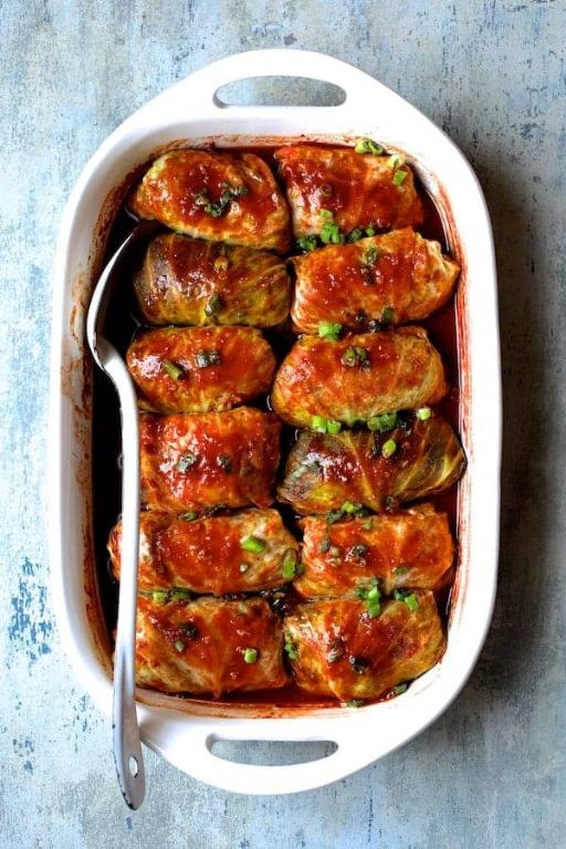 Spicy Asian Ground Chicken and Cabbage Rolls