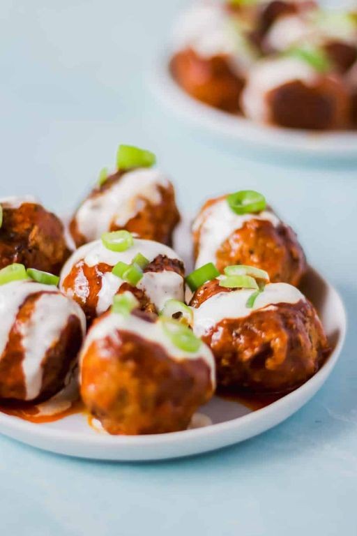 Spicy Buffalo Turkey Meatballs for Crockpot