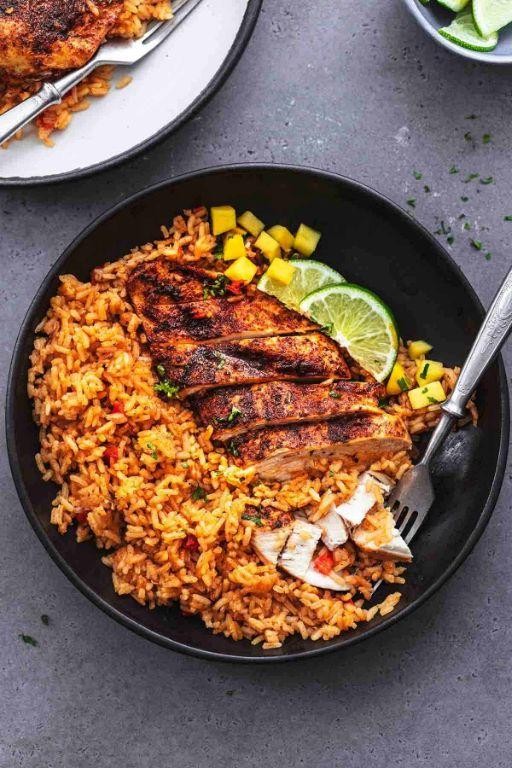 Spicy Cajun Chicken Breasts with Rice