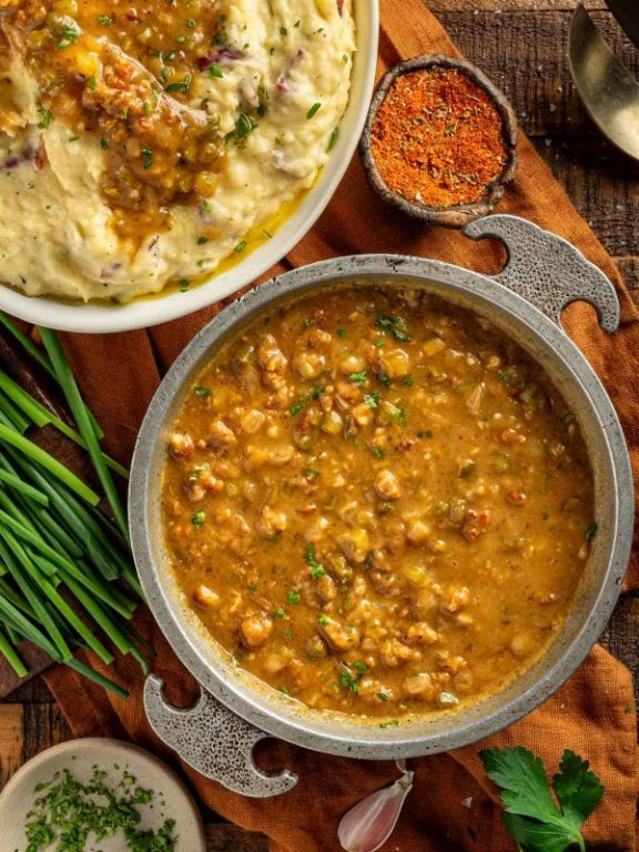 Spicy Cajun Turkey Gravy with Andouille Sausage