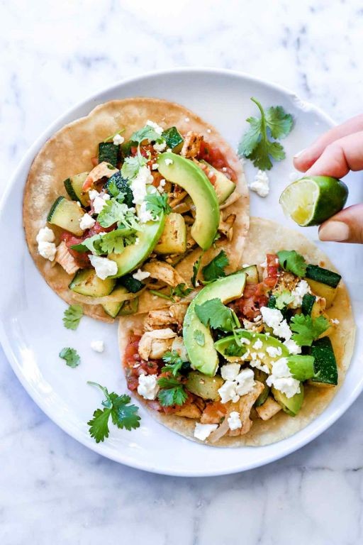 Spicy Chicken and Zucchini Tacos