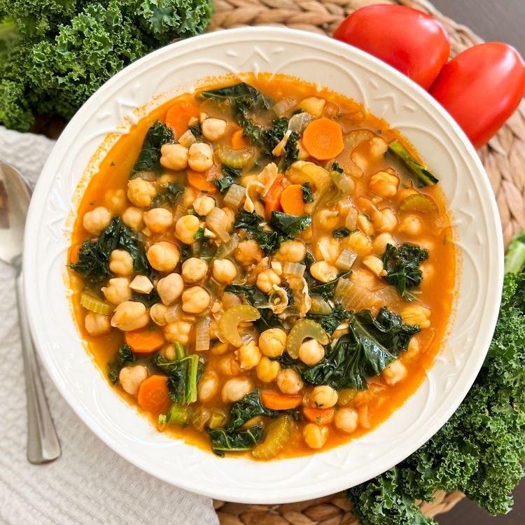 Spicy Chickpea and Kale Soup