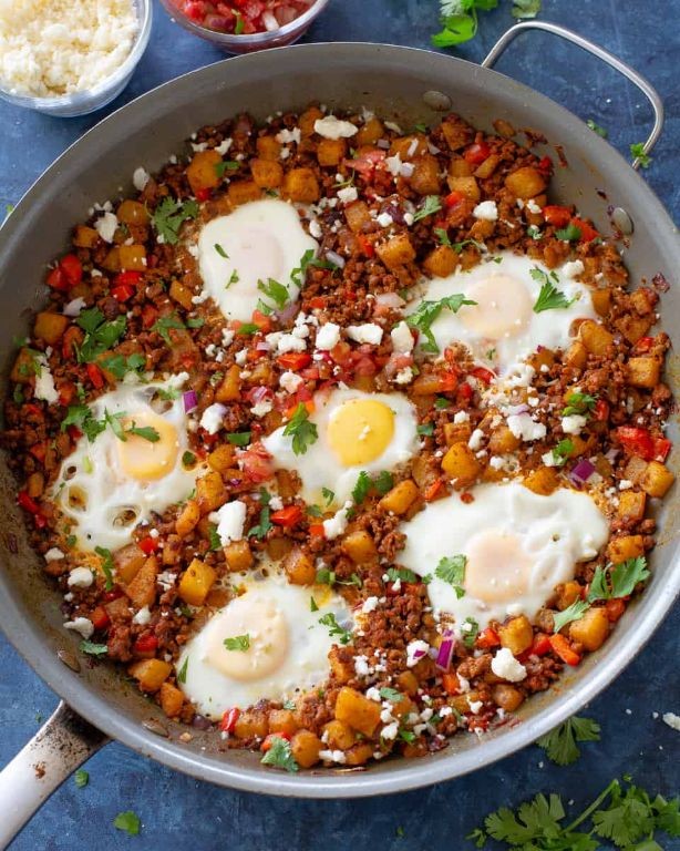 Spicy Chorizo and Egg Breakfast Skillet