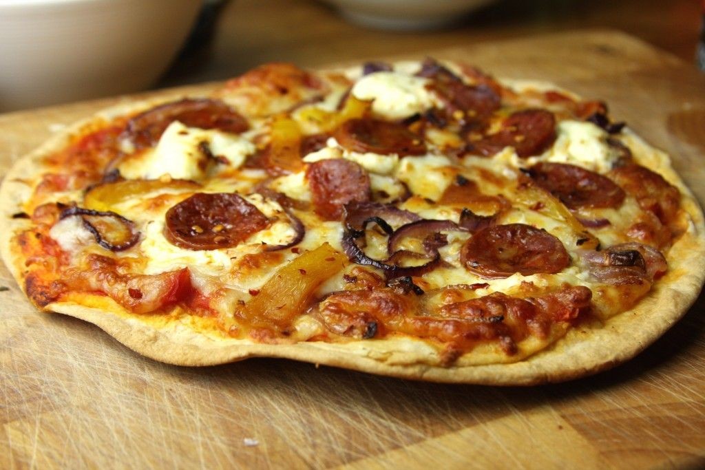 Spicy Chorizo and Mascarpone Pizza
